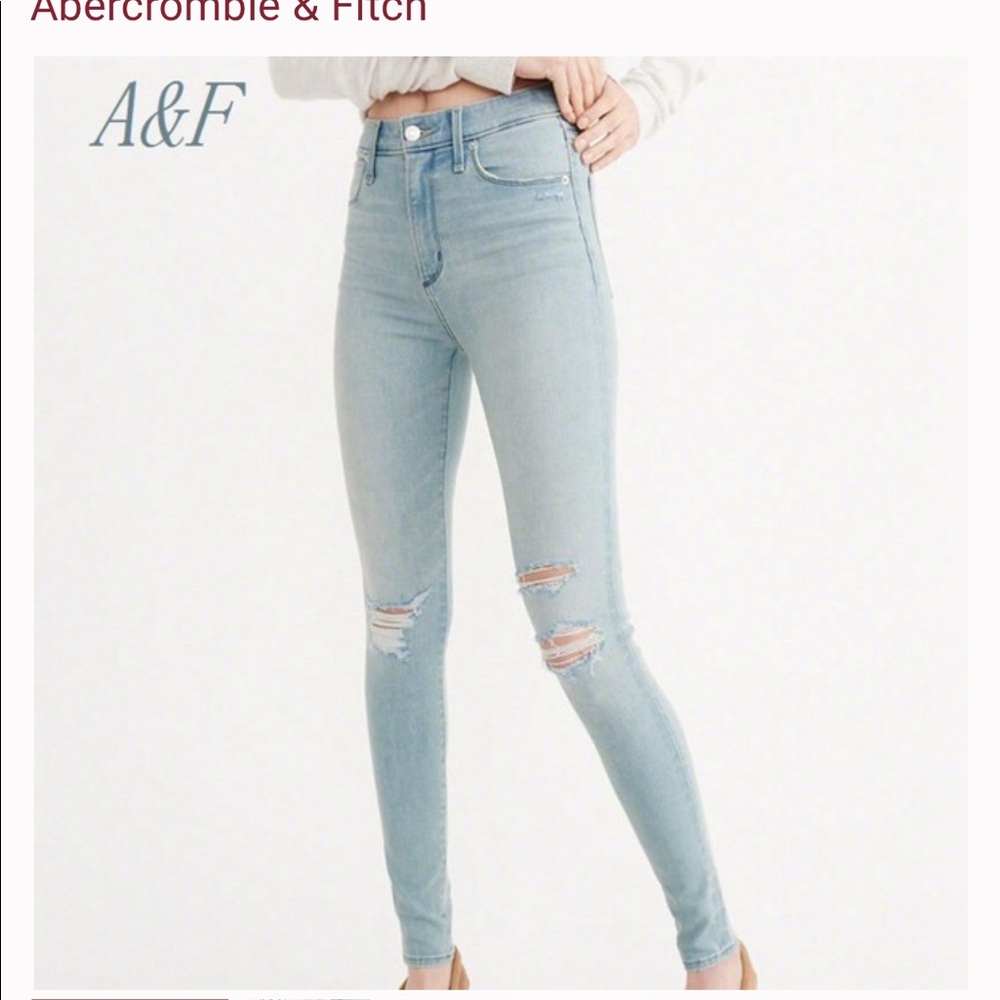 Abercrombie and Fitch Simone High Rise Ankle Jeans